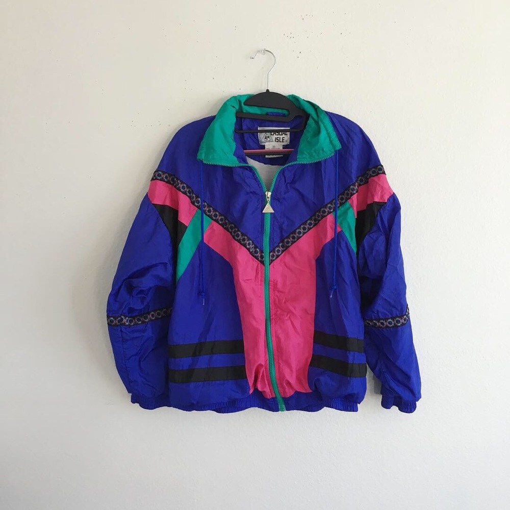 Vintage 80s windbreaker jacket jogger set